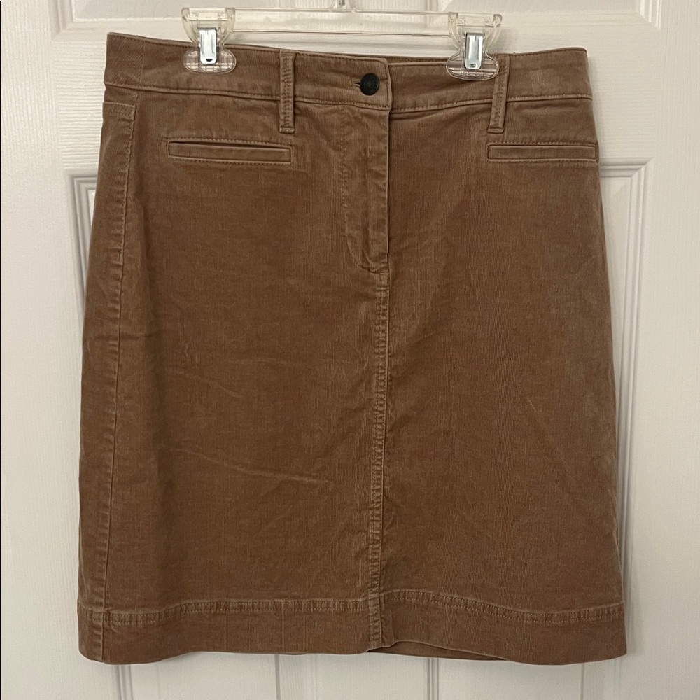 Talbots Khaki Corduroy Mini Skirt